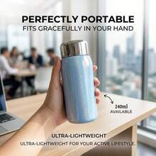 Bình nước mini 8oz (khoảng 227ml) dễ thương, sơn màu cầu vồng - Bình nhỏ cách nhiệt chân không bằng thép không gỉ - Chống rò rỉ, chống tràn, giữ đồ uống nóng/lạnh cho các loại đồ uống như cà phê, trà. - Nhiều màu - Xem 6