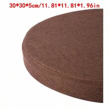 1 X 35cm Round Linen-Covered Foam Seat Cushion; Removable And Machine-Washable Raised Seat Cushion; With Dust Cover And Non-Slip Base; Not Waterproof (Hand-Measured, Slight Variations May Occur) - Multicolor - View 14
