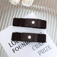 2pcs Unisex Elastic Waist Belt Without Buckle - Multicolor - View 14