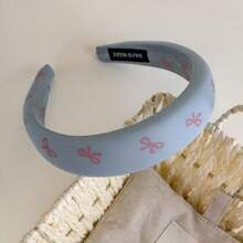 1pc Elegant Pink Bow Headband, Versatile Daily Wear & Makeup Washing Headband For Women - Multicolor - View 6