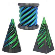 1pc 3D Printed Rotating Stress Relief Toy - Multicolor - View 2