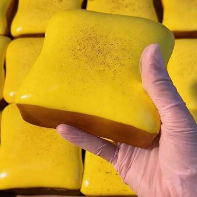 1pc - New Super Soft Butter Toast Squishy Stress Relief Toy - Birthday Gift - Perfect Gift - Gift - Collection Display - Hobby Collector - Key Gift For Friends (Due To Batch Reasons, The Surface Spray Color Of The Product Is Random, And There May Be Differences In The Depth And Lightness Of The Product Color, Which Does Not Affect The Product Quality)