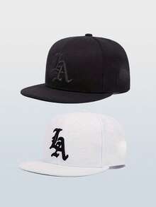 1pc Adjustable Outdoor LA Embroidered Hip Hop Baseball Cap, Suitable For Hiking, Climbing, Travel And Outdoor Sports,Beach,Holiday - Baseball Cap - View 2