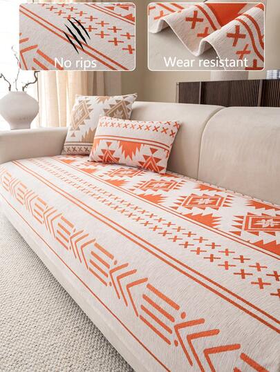 1 chiếc vỏ đệm sofa sang trọng bằng vải chenille, kiểu dáng hiện đại tối giản, chống bụi và chống trượt, có thể giặt, phù hợp cho phòng ngủ, văn phòng, phòng khách, sofa hình chữ L và sofa 1/2/3/4 chỗ ngồi.
