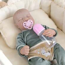 1个18英寸仿真全乙烯基娃娃，逼真重生娃娃 - 手绘头发，完美伴侣礼物，生日礼物，游戏屋玩具 - 綠色 - 查看 6