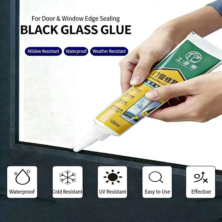 1瓶120毫升门窗密封胶，防水粘合剂，无需钉子（附赠2件物品：胶嘴、指套） - G - 查看 1