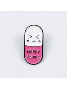 1/5件装创意卡通胶囊造型胸针，英文字母装饰翻领别针，独特简约配饰，可搭配服装或背包 - 彩色 - 查看 8