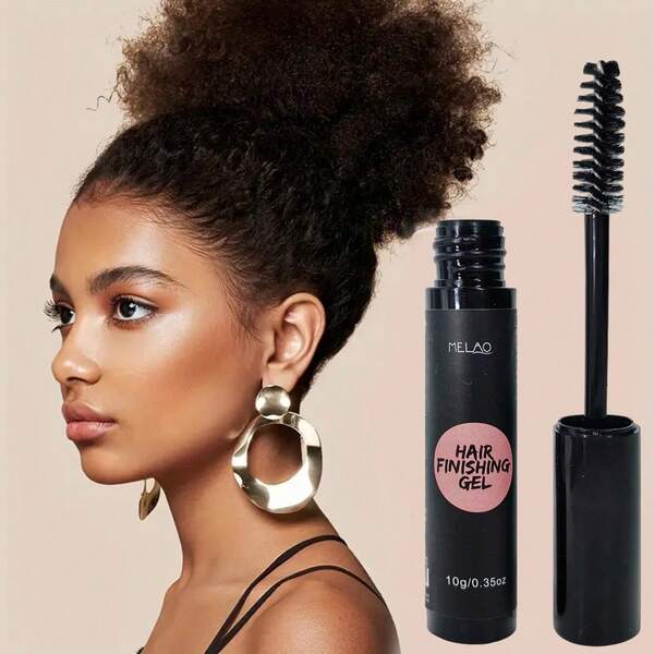  MELAO Hair Styling Gel, 10g/0.35oz, Fine Brush Tip, Invisible Styling, Hairline Shaping, Travel Size