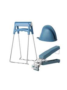 1/3件套厨房耐热硅胶隔热垫，不锈钢碗夹，多功能耐热隔热垫，防滑厨房硅胶夹，适用于碗、盘子、锅具 - 彩色 - 查看 7