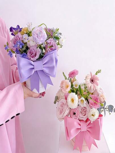 1包DIY EVA蝴蝶结装饰品，多功能手工蝴蝶结，适用于蛋糕装饰、礼品包装、圣诞树、婚礼和派对装饰，多种颜色可选