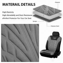 9pcs/4pcs Universal Butterfly Pattern Embroidered Car Seat Covers - Made Of Polyester Fabric, Suitable For All Seasons, Airbag Compatible, Washable By Hand (4pcs Set Includes 2 Seats, 9pcs Set Includes 5 Seats) - ZYT5 - View 9