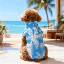 BJAYPET Áo sơ mi Hawaii thoáng khí cho thú cưng, cài cúc phía trước dễ mặc/cởi, phù hợp cho chó nhỏ đến trung bình như chó Maltese và Poodle, áo mát mẻ cho kỳ nghỉ hè. - Nhiều màu - Xem 16