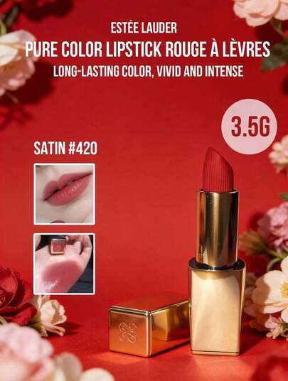 Estée Lauder Estee Lauder Pure Color Matte Lipstick #420(Full-size 3.5g Mini-size 2.8g )Velvet – Long-Lasting, Vivid & Intense Color, Melts on Lips Like Mist, Light weight Velvety Texture, Moisturizing MattValentine, Luxury Mist, Light weight Velvety Texture, Moisturizing MattValentine, Luxury, Valentine Day, Luxing, Valentine Day, Luxings Matt” Anniversary, Women & Beauty Lovers,Perfect for Date Night & Daily Wear,Easy to Apply for Makeup Beginners