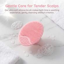 婴儿沐浴刷，硅胶按摩去角质刷，有效去除奶垢 | SkinSoother 婴儿必备，适合干性皮肤和湿疹 - 彩色 - 查看 4