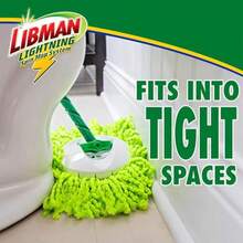L2ozm0hg Libman Lightning Spin Mop System Plus 3 Refill Head Mop And Bucket With Wringer Set Floor Mop Spin Mop Libman Mop Mops For Floor Cleaning Hardwood Floor Mop 4 Total Mop Heads Included - Trắng - Xem 3