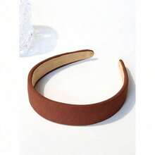 4pcs/1pc Vintage Soft Sponge Headband, Solid White And Brown Color, Elegant High-End Fashion Hair Accessories, Suitable For Daily Wear, Washing Face, Showering, Matching Outfits, For Women, Hair Band, Hair Hoop, Autumn ,Hairband For Women - 黑色 1 件 - 查看 11