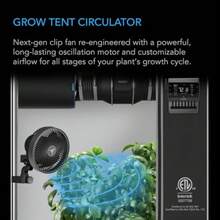 CLOUDRAY S6 Grow Tent Clip Fan 6" with Redesigned Long-Life EC Motor Custom 10 Dynamic Wind Speeds and 10-Level Oscillation Weatherproof IP-54 for Hydroponics Circulation Cooling - Oscilación automática negra - Ver 4