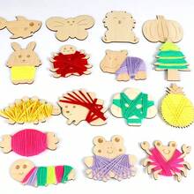 艺术区蒙特梭利精细动作趣味扭线趣味DIY创意拼图玩具卡通儿童创意手工亲子互动桌面玩具培养儿童动手能力和创造力智力发展节日礼物。 - 彩色 - 查看 8