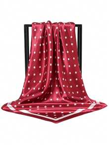 1 Stück 2026 Neuer einfacher Pünktchen-Muster 90cm Quadratischer Schal, vielseitiges Bandana für Frauen, Taille-Krawatte, Haaraccessoire, modischer Halstuch, Strand, Urlaub, Accessoires, Reiseessentiell - Verschiedenfarbig - Übersicht 10