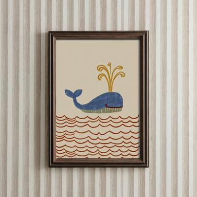 Tranh canvas treo tường (1 tấm), chủ đề cá voi, trang trí phòng trẻ em, hình ảnh động vật biển dễ thương, phù hợp cho phòng bé trai và phòng chơi, tranh minh họa cho trẻ nhỏ và trẻ em, phong cách trang trí Boho, tranh nghệ thuật phòng trẻ em đáng yêu và vui nhộn, trang trí tường hiện đại sống động, tranh trang trí động vật hoạt hình.