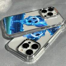 1个炫酷蓝光足球软壳，适用于 17、16、15、14、13、12、11 Pro Max、AIR 14、15、16 Plus - 彩色 - 查看 2