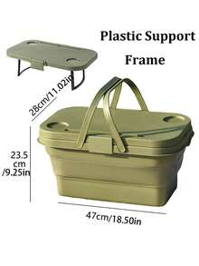 可折叠野餐收纳盒，带盖户外露营篮，汽车后备箱收纳箱，家用收纳容器，多功能野餐装备，轻便可折叠，大容量，多种颜色可选 - 收納籃 - 查看 10