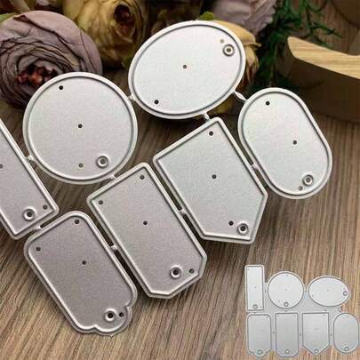 Label Cutting Mold, Label Banner Cutting Mold, Metal Embossing Template, Card Scrapbook & DIY Handmade Photo Album Mold, Paper Card Decorative Mold