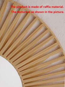 1/2/4件套波西米亚风编织圆形壁镜，藤编装饰镜，乡村风墙面装饰，优雅家居装饰，自然色调圆形墙面艺术品，适用于客厅、卧室、玄关，打造农舍风格墙面装饰，现代家居墙面装饰镜套装，适用于走廊、门廊、公寓装饰，家居装饰 - 彩色 - 查看 5