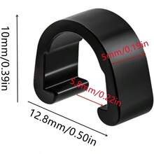 12 Pcs Clamps C - Clips Aluminum Alloy Housing Hose Guide Brake Derailleur Shifter MTB Bike Road - Black - View 3