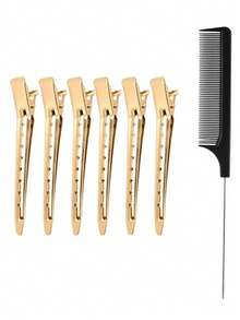 20 st. hårspännen med stylingkam, 3,5 tums hårspännen i metall med krokodilmönster, hårspännen i metall med lockar, hårspännen i metall, näbbspännen, med 1 st. stjärtkam, för kvinnor, frisör och smink - Multifärgad - Visa 18