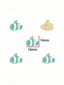 10件/20件/50件/100件 随机混色小丑鱼海洋手链项链耳环锌合金吊坠饰品DIY配件 - 小丑魚 - 查看 6