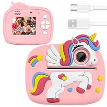 The New Children's Instant Printing Camera Comes With A Cartoon Silicone Protective Case To Prevent Falling, Easy To Operate, And Convenient To Carry. It Is The Most Creative Halloween, Christmas, And New Year Birthday Gift - Multicolor - View 3
