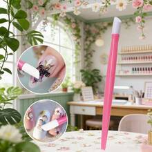 5/10pcs Set Embossed Silicone Massage Stick & Nail Care Dual-Use Mini Curved Nail Clippers, Portable Nail Rhinestone & Pearl Tweezers - Multicolor - View 5