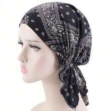 1pc Elastic Pirate Hat (Pattern May Vary Due To Cutting), Unisex Cycling Sports Headband Bandana Cap - Multicolor - View 2