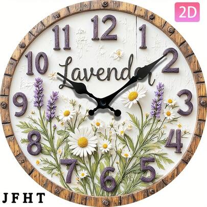 1 Piece 10inch, Round Wall Clock, White Daisy Decorative Clock, Silent And Non-Ticking, Suitable For Home Decoration, Gift Giving, AA Battery (Battery Not Included),Holiday Decor,Wall Deocr,House Deocr,Home Essentials,Picks