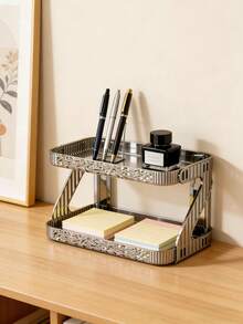 Giá đựng đồ treo tường hai lớp trong suốt, keo dán chắc chắn, dùng để đựng đồ dùng vệ sinh cá nhân trong phòng tắm/gia vị nhà bếp. - Nhiều màu - Xem 10