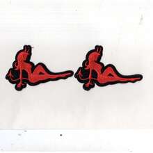 2pcs Multicolor Devil Woman Sewing/Iron-On Embroidered Patch - Ironing Style - View 1