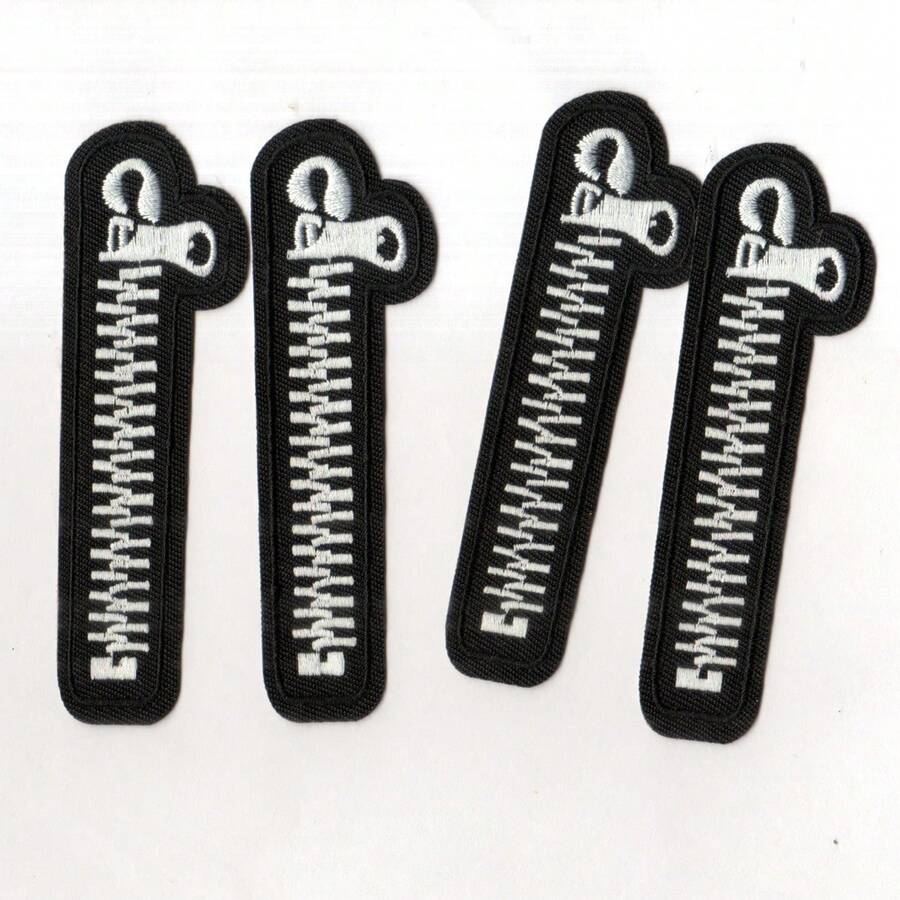 Miếng vá in chuyển nhiệt họa tiết khóa kéo, miếng vá thêu, thích hợp cho việc may vá DIY. - Phiên bản ủi - Xem 1