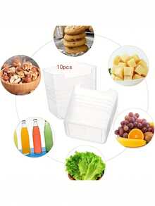 3/6/8/10pcs Transparent Refrigerator Storage Bins With Easy-Grip Handles, Space-Saving Kitchen Organizer Modern Food Sorting Boxes, Suitable For Refrigerator Door And Countertop, Food Contact - White - View 5