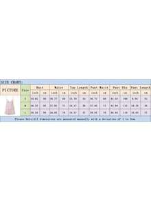 Women's Eyelets Pajama Set Summer Fashionable V Neck Tank Tops With Drawstring Shorts 2Pcs Soft Sleepwear - Hồng - Xem 7