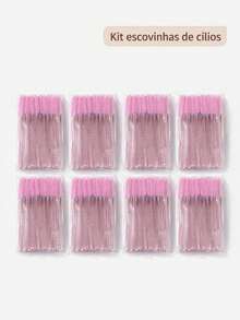 Wholesale Glitter Brush Kit For Eyelash Extensions, Eyebrows, And Micropigmentation - Disposable Brush Kit For Eyelashes And Eyebrows – Hygiene And Precision - Màu Hồng baby - Xem 1