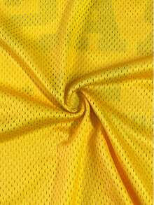 大码女式休闲运动套装，采用绿黄撞色字母印花面料。适合夏季和运动季节。网眼透气面料，印花设计。 - 彩色 - 查看 7