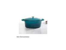 Crock-Pot 109475.02 Artisan 7 Quart Enameled Cast Iron Oval Dutch Oven In Teal Ombre - 藍色 - 查看 2