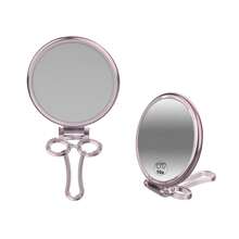 2-In-1 Portable Makeup Mirror, Double-Sided With 10X Magnification, Foldable Compact Travel Vanity Mirror - Light Pink 2503 - View 5