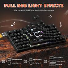 ATTACK SHARK R82 HE Rapid Trigger Wired Mechanical Gaming Keyboard TKL NKRO With 8K Polling,0.005mm RT Accuracy,256K Scan Rate,5 Layer Sound Damped,Hall Effect Magnetic Switch,Driver - View 8