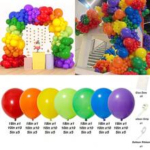 112 buc baloane curcubeu colorate ghirlandă arc kit, baloane din latex culori asortate pentru petrecere de ziua de naștere copil duș nuntă mireasă aniversare decorare - Multicolor - Vizualizare 11