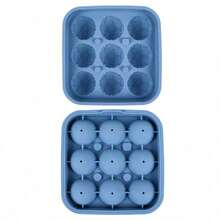 Khay silicon hình quả bóng đá World Cup, khuôn làm đá viên 9 ngăn bằng silicon, khuôn đá viên tròn. - A - Xem 6