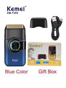 Kemei Máy cạo râu điện màu sắc thời trang dành cho nam, máy tỉa râu, máy cạo râu chuyên nghiệp, quà tặng cho nam giới, quà sinh nhật. - Nhiều màu - Xem 11