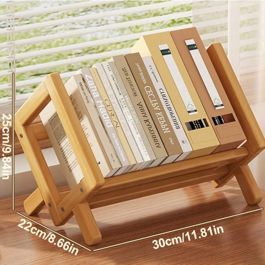 Desktop File Holder Organizer, Small Document Storage Rack For Office, Home, Bookshelf