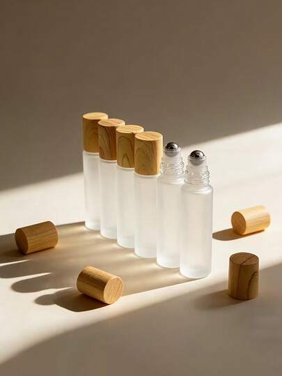 زجاجات زجاجية بحجم 10 مل، حاويات قابلة لإعادة التعبئة بحجم السفر، موزع مستحضرات تجميل فارغ محمول ومانع للتسرب للزيوت الأساسية والعطور ومستحضرات العناية بالبشرة، مجموعة مستلزمات السفر المعتمدة من TSA، زجاجات زجاجية صغيرة للسفر الجوي والأعمال والعطلات والجيم واليوغا، منظم تخزين الحمام مستلزمات السفر الأساسية للنساء والرجال، هدية عيد الأم وعيد الميلاد